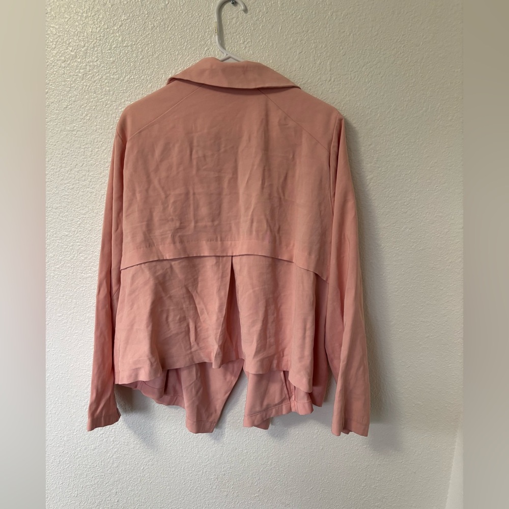 Torrid Soft Pink Drape Front Twill jacket - Picture 3 of 3